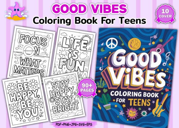 Download Good Vibes Coloring Book for Teens - Coloring book for teens Collection