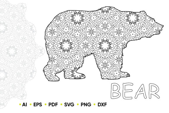 Download Mandala Bear for KDP Coloring Book - Premium Resources