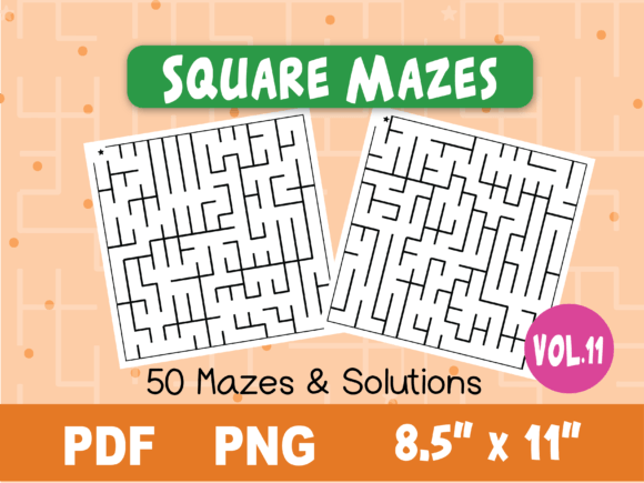 Download Fun Square Mazes for Kids #11 - Mazes for kids Collection