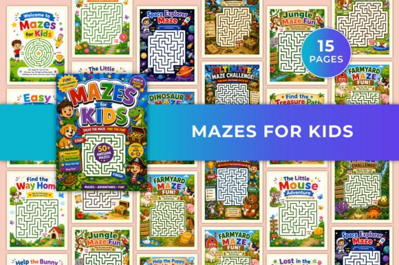 Download Mazes for Kids KDP Graphic - Mazes for kids Collection