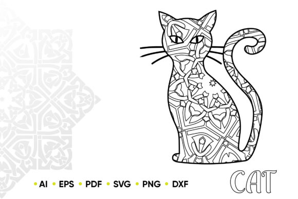 Download Mandala Cat for KDP Coloring Book - Premium Resources