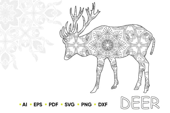 Download Mandala Deer for KDP Coloring Book - Premium Resources