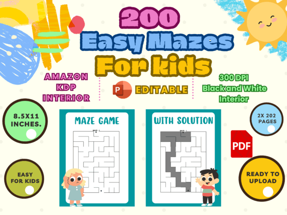 Download 200 Easy Mazes for Kids - Mazes for kids Collection